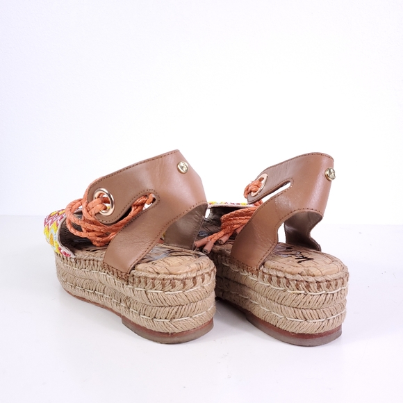 Sam Edelman Strappy Beaded Espadrilles Sandles - Picture 7 of 8
